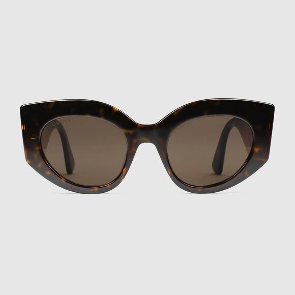 New Gucci Havana Oversize Cat Eye #169052G17B - Picture 3 of 10